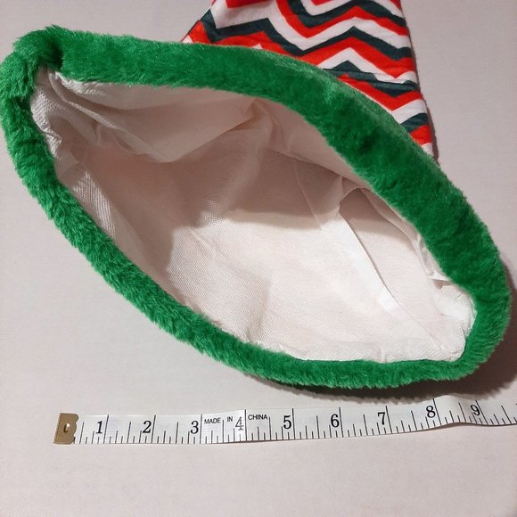 Christmas elf hat long decorative cap with Grinch whoville style fun holiday - Picture 3 of 3